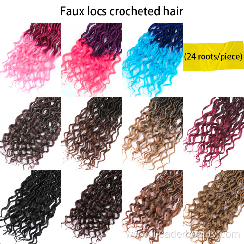 Curly Goddess Faux Locs Synthetic Crochet Braid Hair